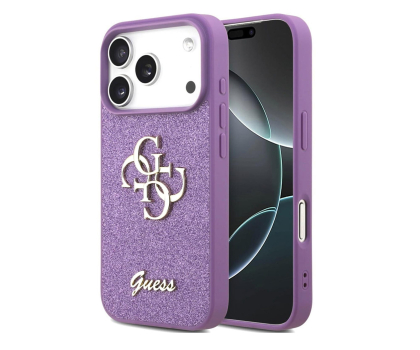 Etui do telefonów Guess Fixed Glitter Big 4G do iPhone 17 Pro liliowy